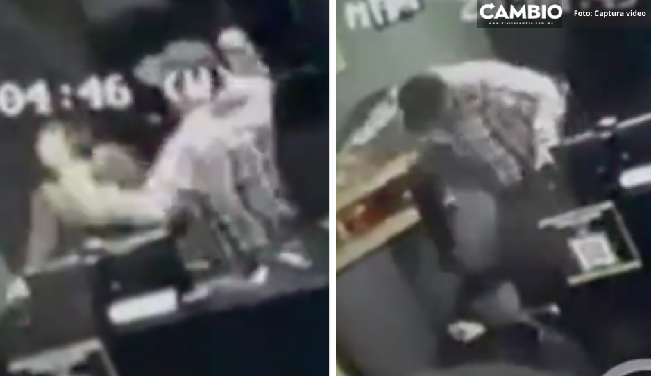 ¡Cobarde! Captan en VIDEO brutal golpiza de gerente de Fox Store a su empleada