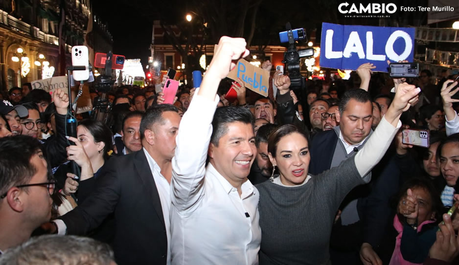 En medio del caos y una verbena popular, Lalo Rivera se despide como alcalde de Puebla (FOTOS)