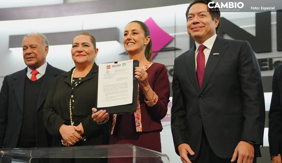 Sheinbaum se registra como candidata presidencial de Morena ante el INE
