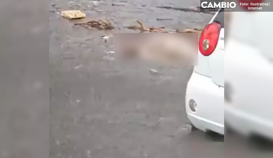 FUERTE VIDEO: Tras desbordamiento de ríos por lluvias, hallan cadáver putrefacto en Colima