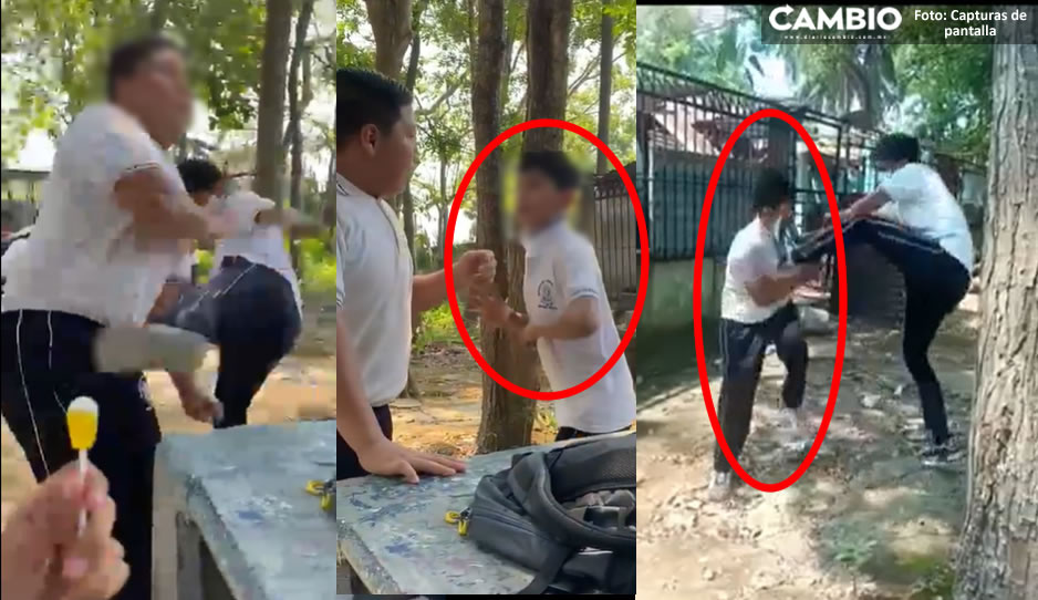 VIDEO: Estudiantes de secundaria agarran a patadas a compañero abusivo