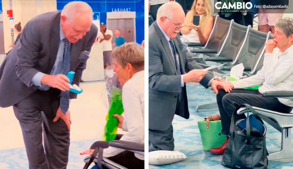 ¡Amor eterno! Abuelito le propone matrimonio a su novia de la adolescencia (VIDEO)