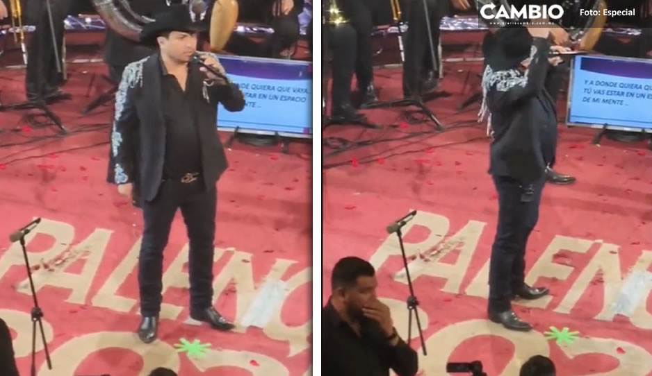 VIDEO: ¡Ahora sí se enojó! Julión Álvarez se lanza vs fan en pleno concierto