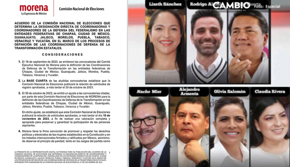 Morena emite acuerdo para postular al Senado a perfiles que por paridad no ganen coordinación estatal de la 4T