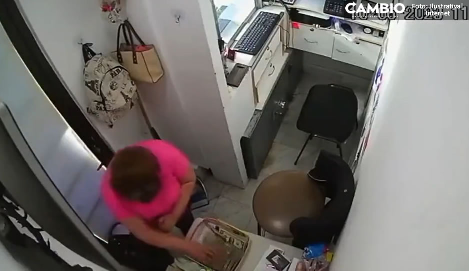 Mujer entra a trabajar a casa de cambio y se roba 750 mil pesos en su segundo d&iacute;a (VIDEO)