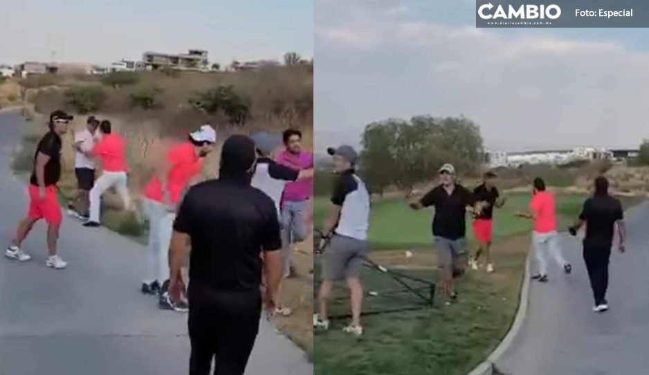 ¡Pelea fifí! Golfistas se agarran a golpes en pleno campo de golf (VIDEO)