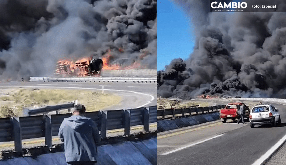 ¡Toma vías alternas! Sigue cerrada la Puebla-Orizaba tras explosión de pipa (VIDEO)