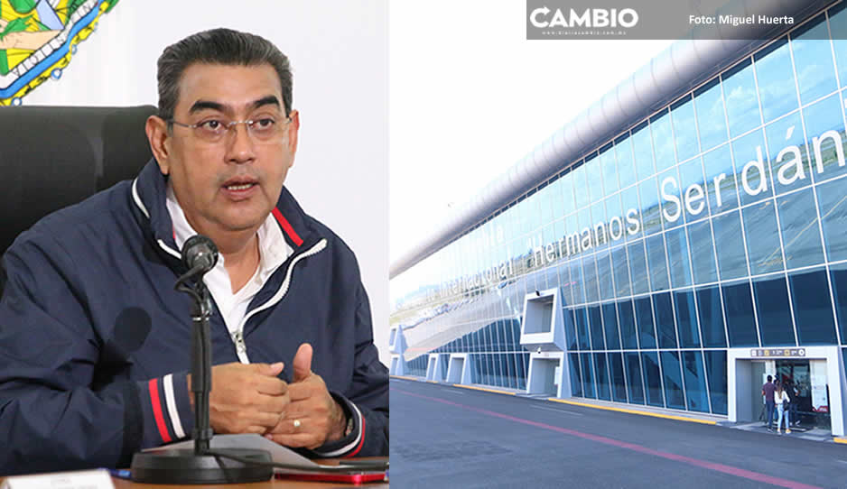 Sergio Salomón a favor de que Sedena opere el Aeropuerto Hermanos Serdán (VIDEO)
