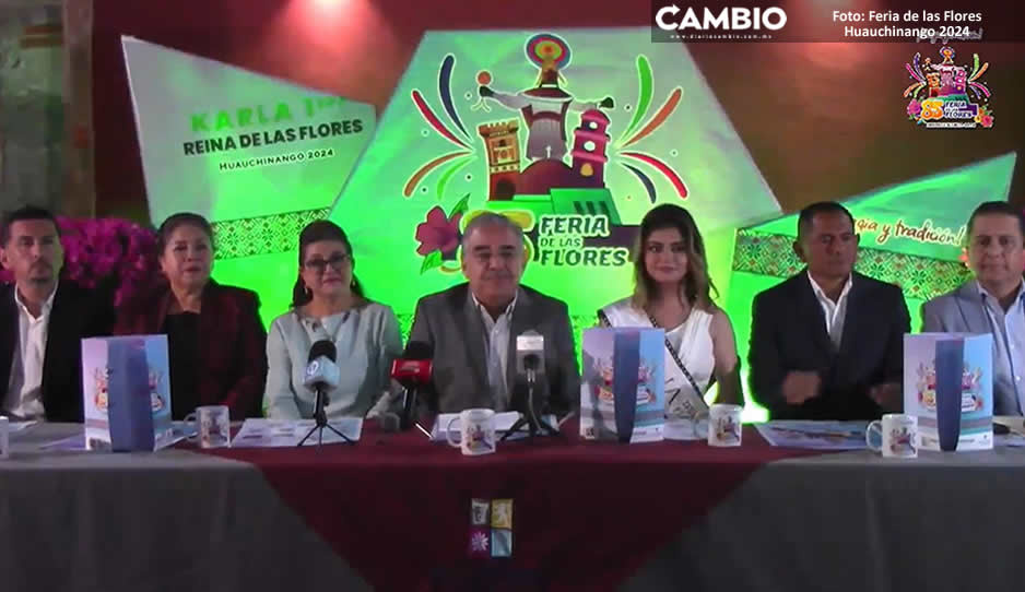 Realizan presentación de la 85 Feria de las Flores de Huauchinango