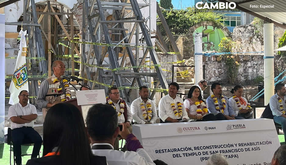 Es oficial, se realizará inversión millonaria en reconstrucción de templos tras el sismo en Atzitzihuacán