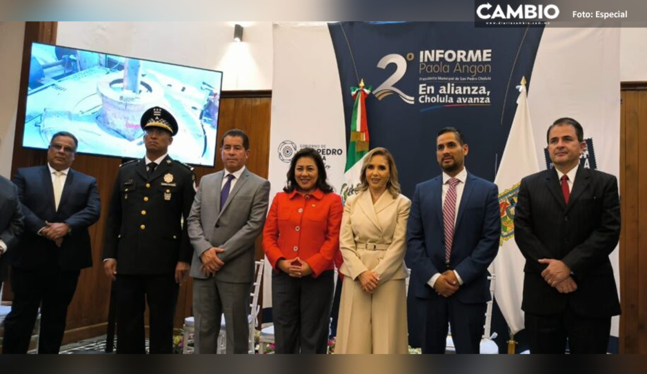 Paola Angon rinde su segundo informe al frente de San Pedro Cholula