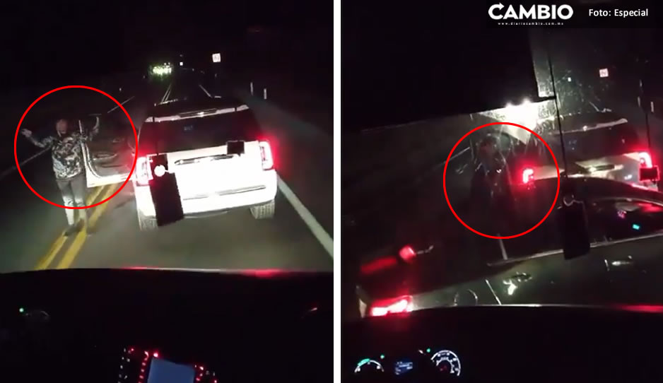 VIDEO: ¡De terror! Así intentaron asaltar a transporte de personal de Audi en Amozoc-Perote