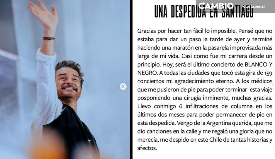 ¡Qué haremos sin ese gran poeta! Arjona anuncia su retiro de los escenarios