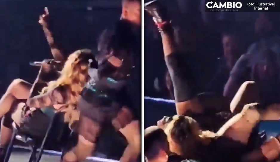 VIDEO: ¡Se vale sobar! Así bailarín tiró a Madonna en pleno concierto