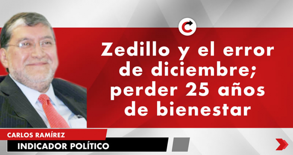 Zedillo y el error de diciembre; perder 25 años de bienestar