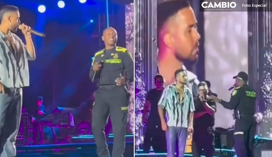 Se roba el show; Romeo Santos sube a policía a cantar `Ella y yo´ y enciende las redes (VIDEO)