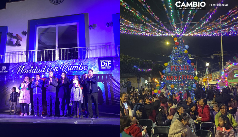 Arrancan festejos en San Andrés con encendido de 13 árboles de Navidad