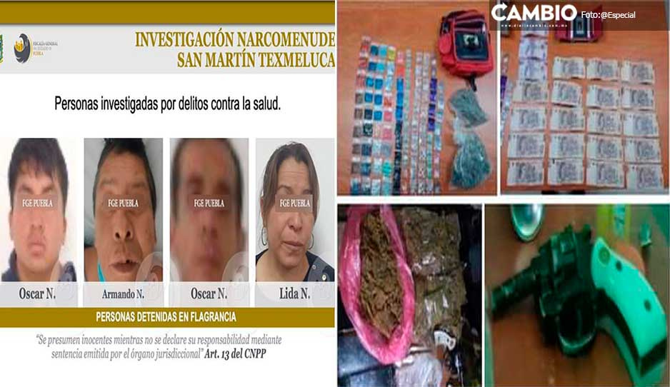 FGE decomisa armas, drogas y hace cuatro detenciones tras cateos en Texmelucan