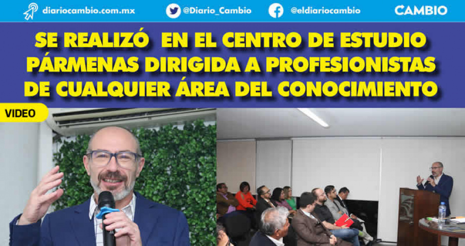 Presidente de la Asociación de Filosofía del Derecho de Argentina, Diego Duquelsky da conferencia en Puebla