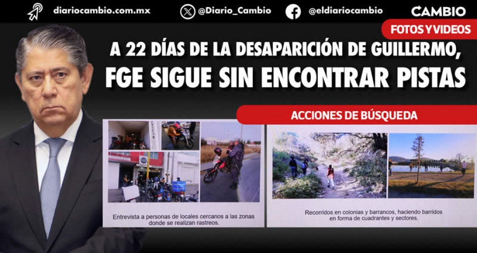 FGE busca a Guillermo Raúl en los talleres de motos en Amozoc