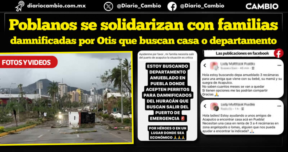 Éxodo acapulqueño a Puebla tras la tragedia del Huracán Otis: miles vendrán a residir