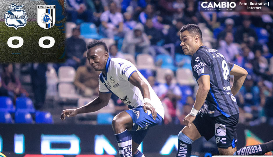 ¡El gol no llega! Termina Club Puebla y Querétaro empatados al medio tiempo