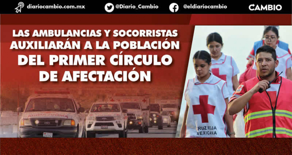 Cruz Roja alista 200 ambulancias y 800 rescatistas por la emergencia del Popo
