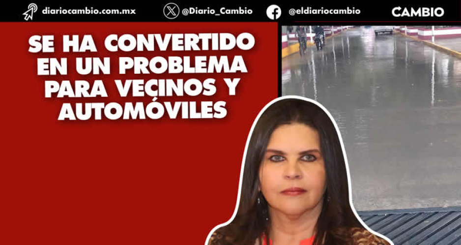 Norma Layón realiza obra malhecha; vecinos del carril San Miguel acusan encharcamientos