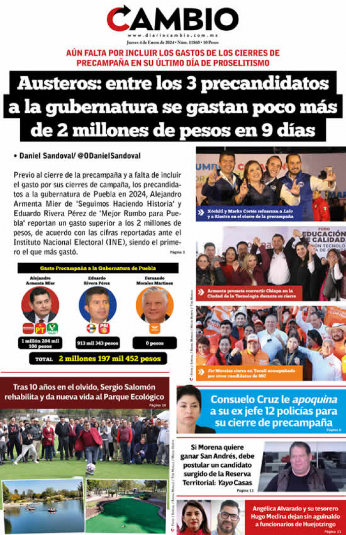 Austeros: entre los 3 precandidatos  a la gubernatura se gastan poco más de 2 millones de pesos en 9 días