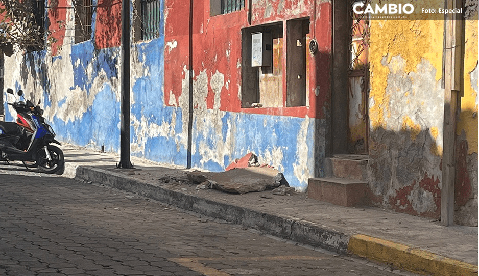 VIDEO: Reportan desprendimiento en casona de Atlixco tras fuerte sismo