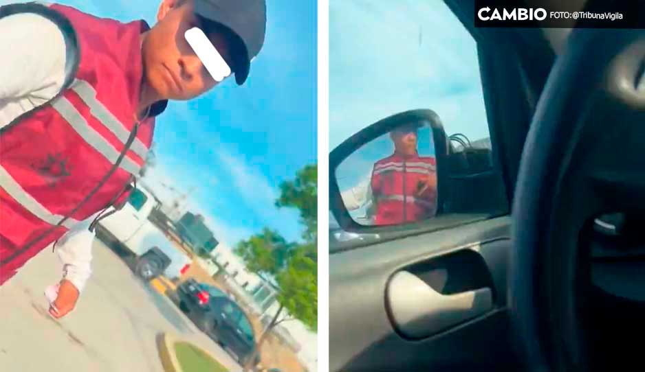 VIDEO: Franelero agrede a automovilista en estacionamiento del Estadio Cuauhtémoc