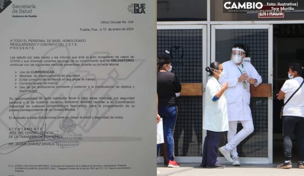 Covid 2024: Personal de salud volverá al uso de cubrebocas obligatorio en Puebla