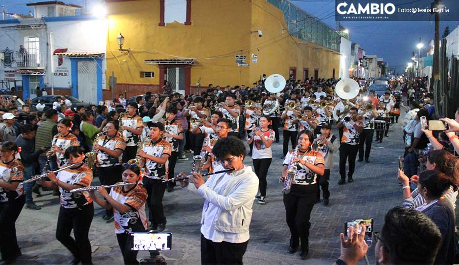 Reportan saldo blanco durante caravana de Marching Band de la Feria de Tecamachalco