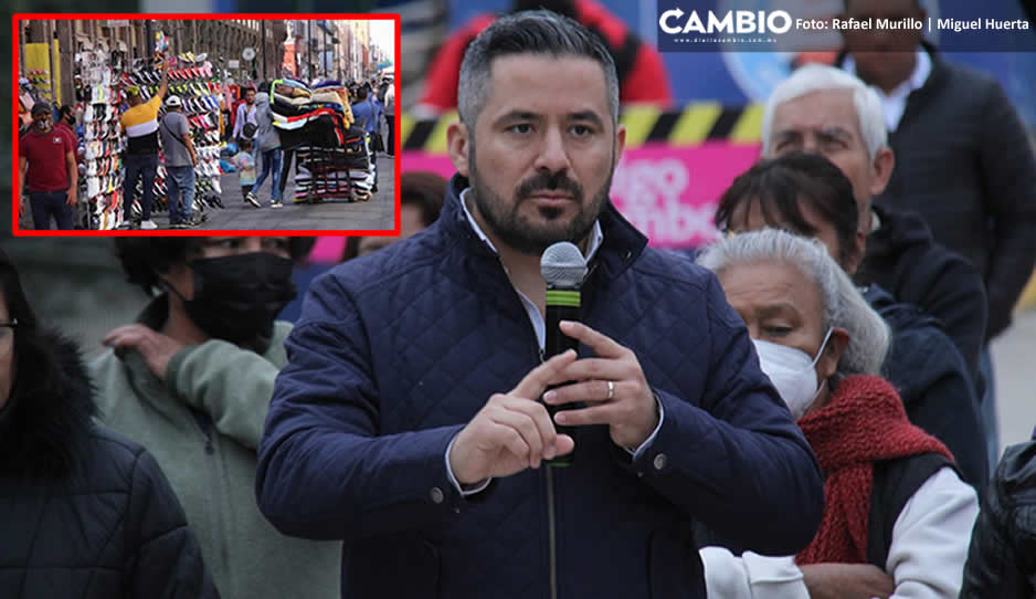 No habrá permisos para ambulantes del Centro Histórico, advierte Adán Domínguez (VIDEO)