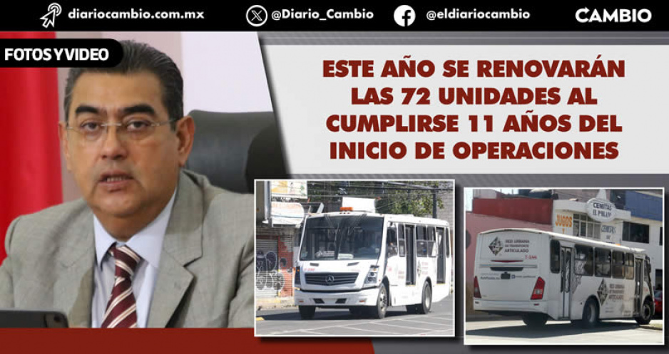 Sergio Salomón anuncia renovación del parque vehicular de la Línea 1 del Ruta