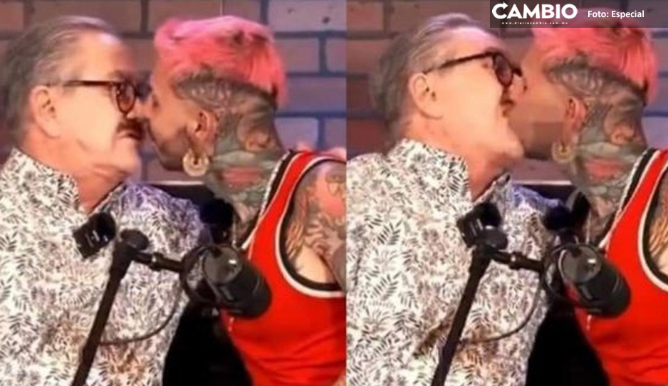 ¡Y soporten! Pedrito Sola se da tremendo beso con un youtuber (VIDEO)