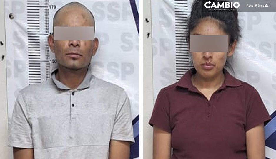 Detienen a pareja de ladrones de casas en Texmelucan
