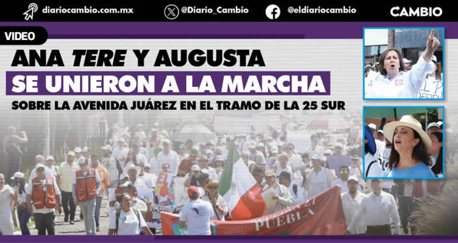 Panistas poblanos se sumaron a la marcha vs la eliminación de fideicomisos del PJF