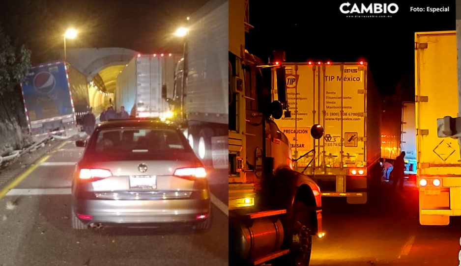 Terrible choque provoca largas filas en autopista Puebla-Orizaba