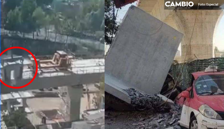VIDEO: Así fue la terrible caída de la estructura del Tren Interurbano sobre un taxi