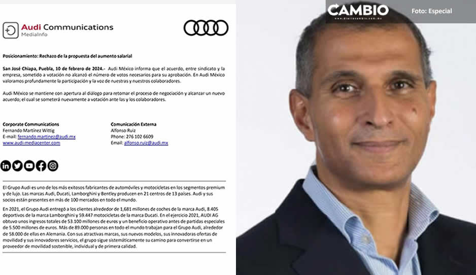 Audi reconoce rechazo abrumador a la propuesta de Tarek: renegociarán con los sindicalizados