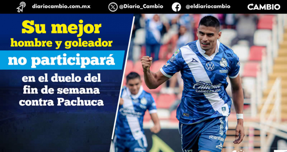 Malas noticias para el Puebla, pierde por suspensión a su goleador Memo Martínez