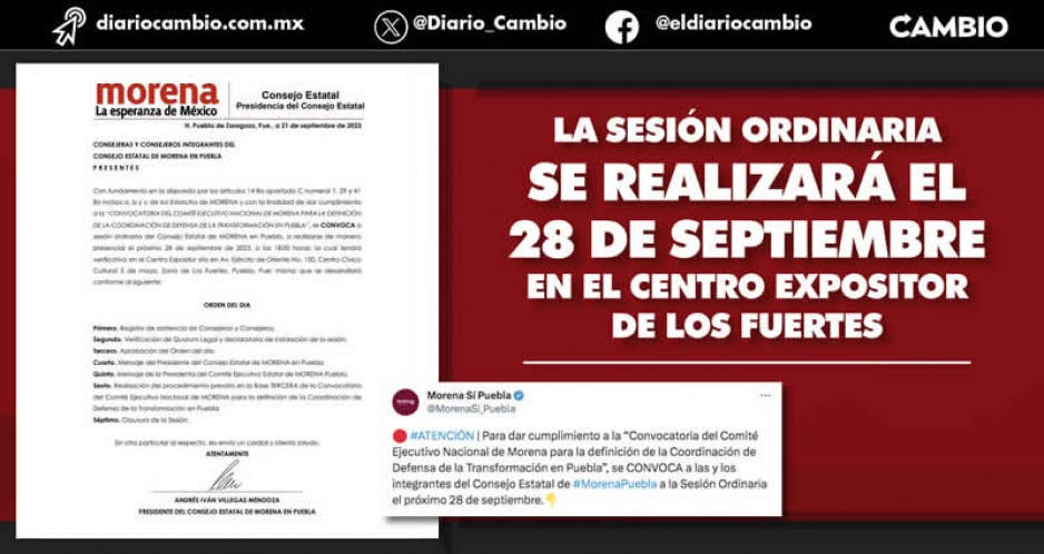 Citan en el Centro Expositor a los consejeros locales de Morena para votar los 4 perfiles