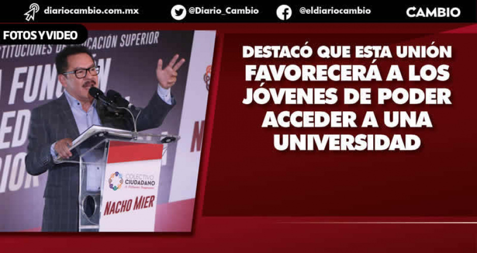 Nacho Mier defiende que proyectos de educaci&oacute;n en Puebla deben integrar al sector privado y p&uacute;blico (VIDEO)