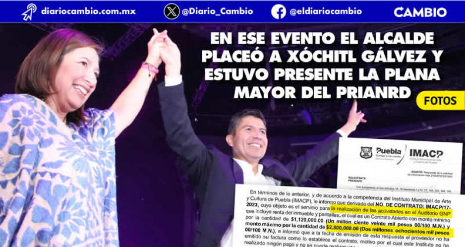 Ayuntamiento pagó 2.8 millones de pesos por el destape de Lalo Rivera en el GNP