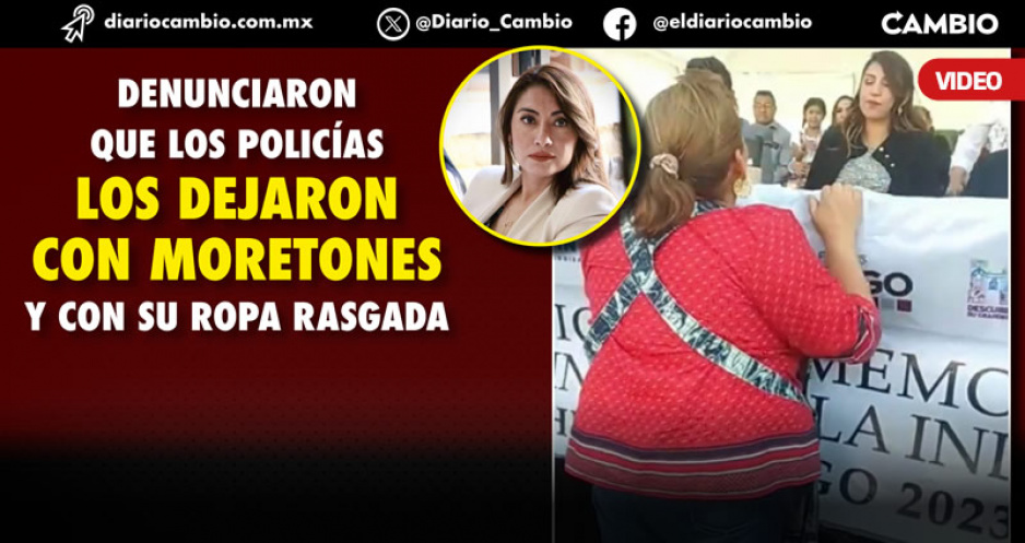 Angélica Alvarado ignora a familia que reclama agresiones de policías de Huejotzingo (VIDEO)