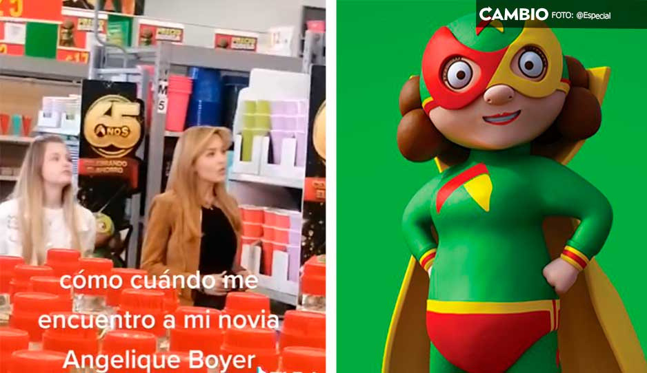 ¿Visitando a Doña Lucha? Angelique Boyer es captada haciendo despensa en Bodega Aurrerá (VIDEO)