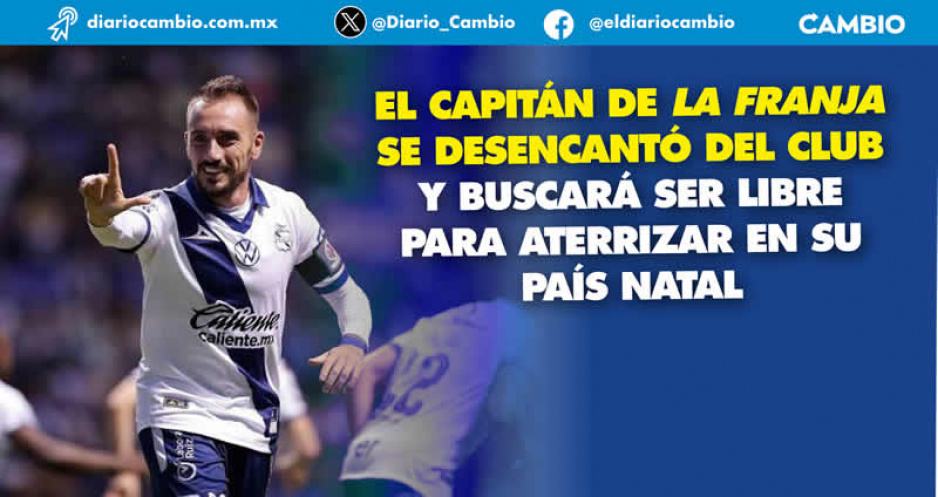 Se desmorona el Club Puebla: el capitán Federico Mancuello le urge irse a Argentina