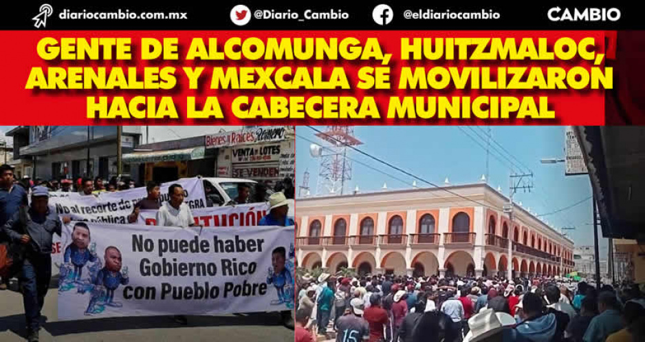 Pobladores de comunidades de Ajalpan se rebelan y se manifiestan para exigir obras
