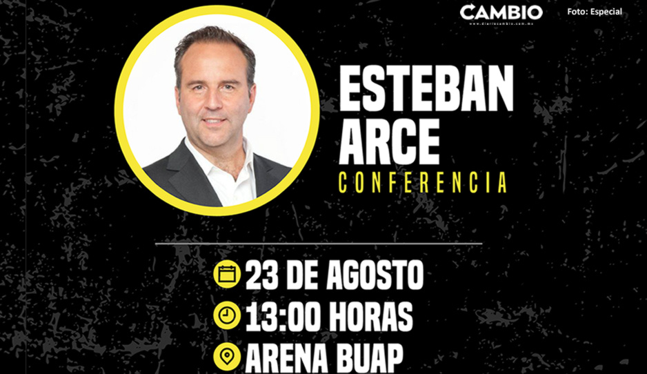 Mañana estará Esteban Arce en la BUAP para dar una conferencia ¡y será GRATIS!
